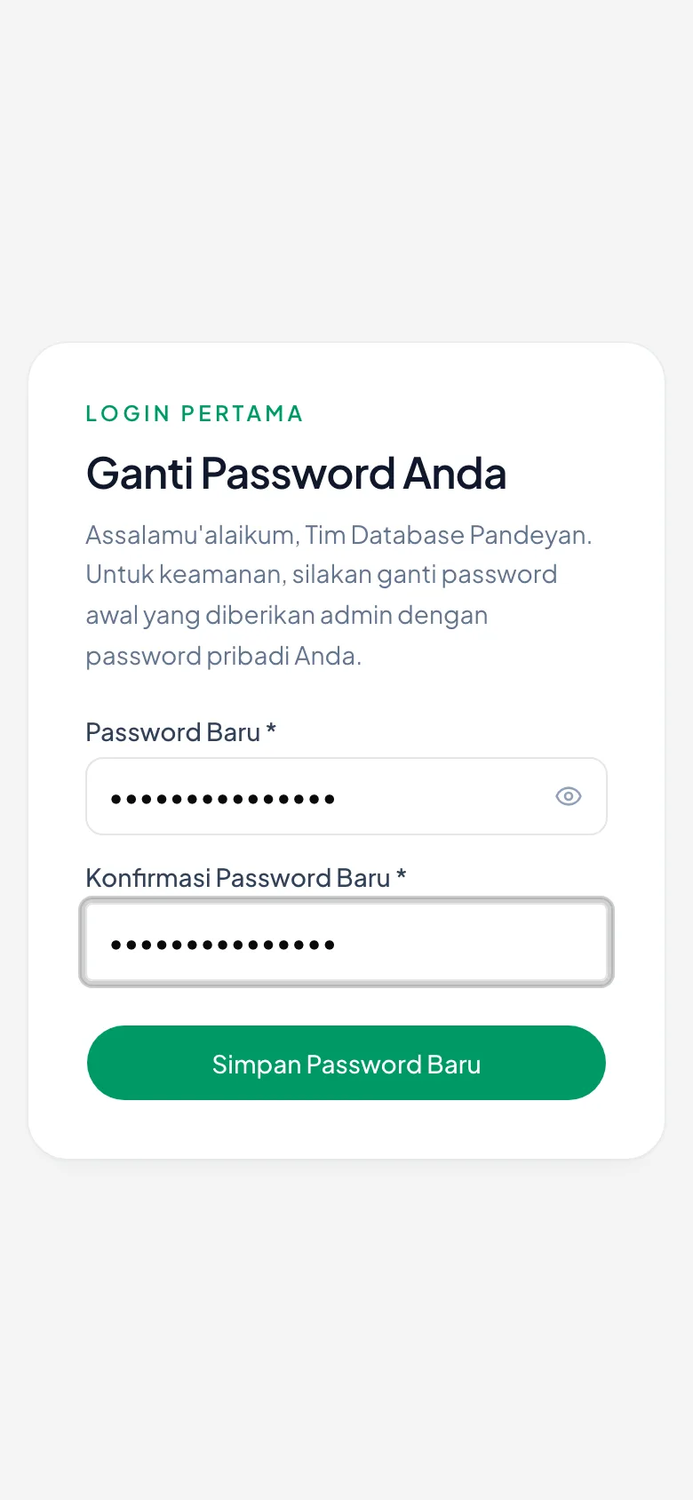 Peragaan: Kedua kotak tampil sebagai titik-titik — sandi memang sengaja disembunyikan. Panjang titik di kedua kotak sama karena isinya sama.