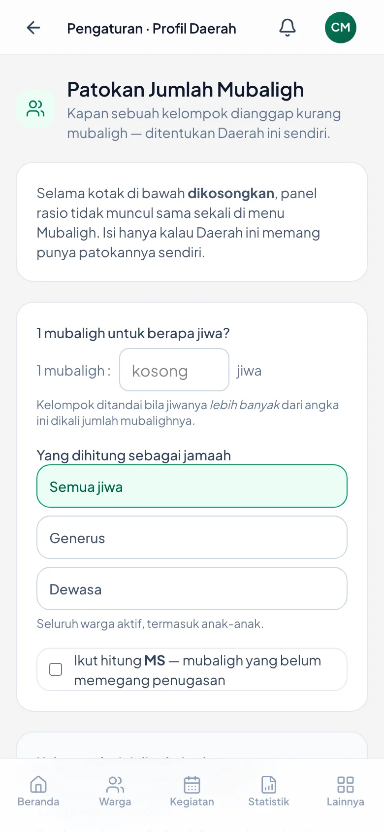 Baris paling bawah menyebut kelompok paling ringan, paling berat, dan angka yang membelah wilayah jadi dua.