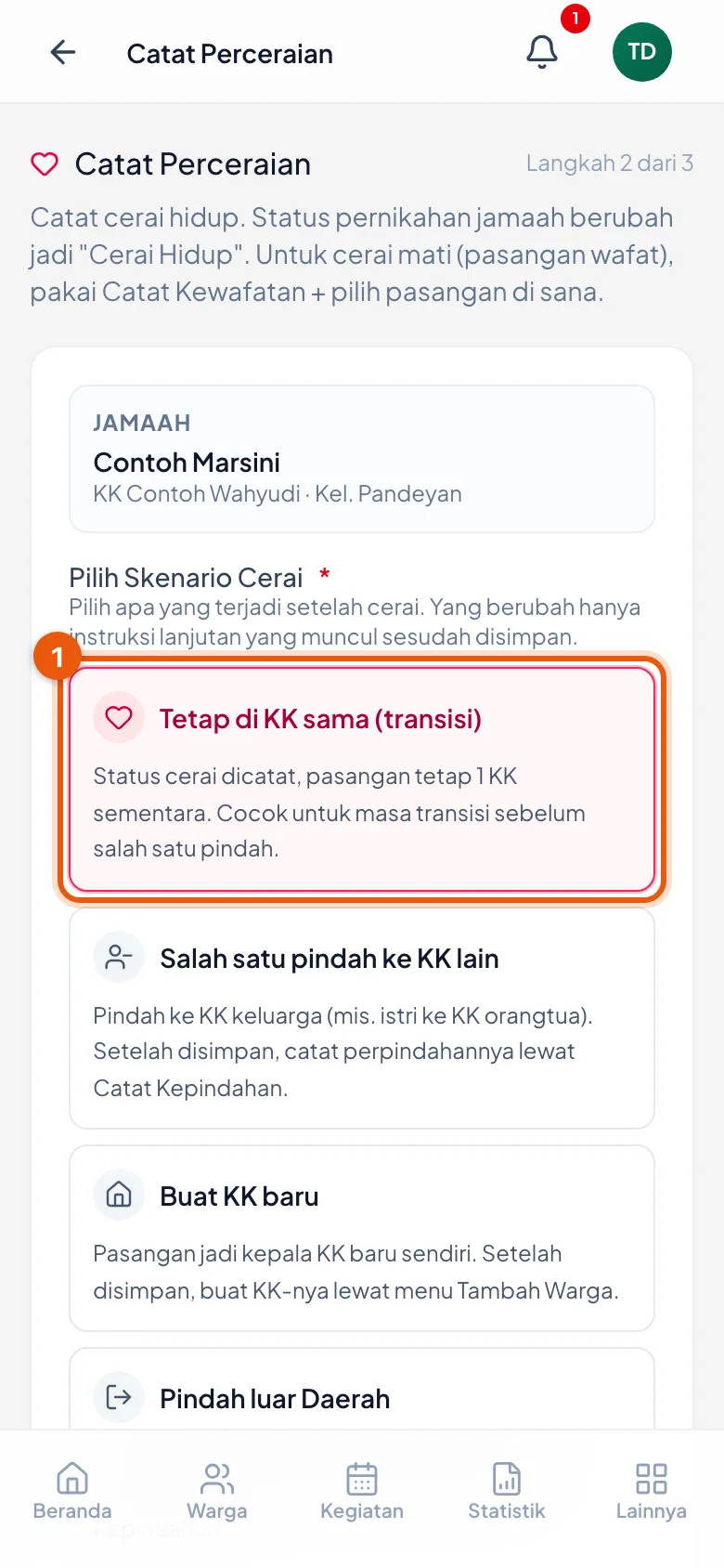 Kartu pertama yang disorot tidak menyebut langkah lanjutan apa pun — memang tak meninggalkan pekerjaan. Kartu di bawahnya menyebutkannya sendiri: dua terlihat di sini, yang keempat ada di bawah layar.