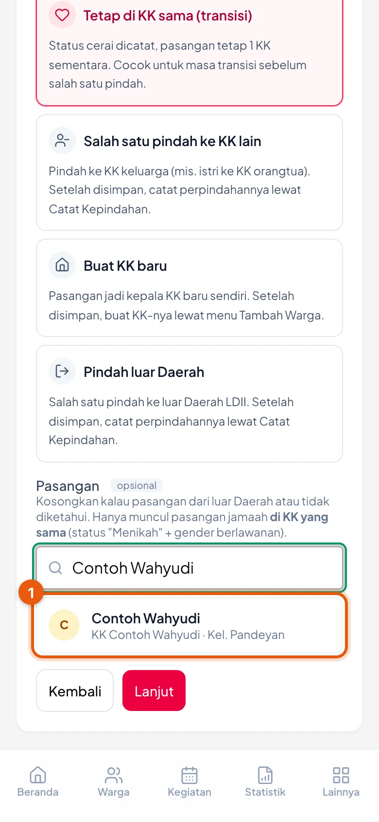 Isian ini bertanda opsional, tetapi mengisinya menghemat satu pencatatan lagi untuk pihak kedua.