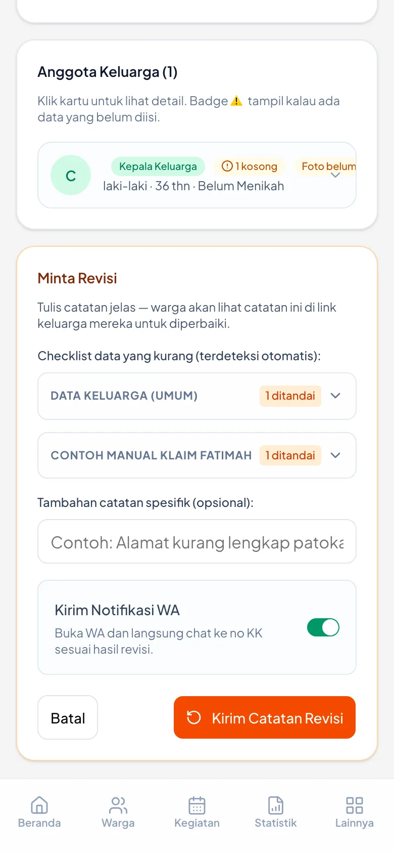 Isinya sudah disiapkan aplikasi dari daftar isian yang masih kosong.