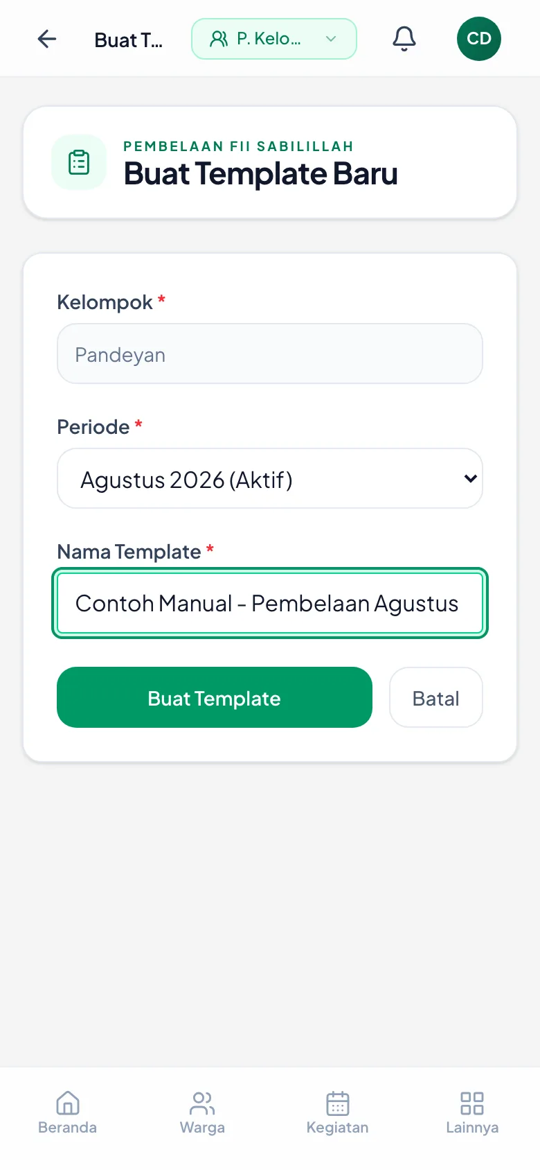 Hanya periode dan nama; wilayahnya sudah ditentukan.