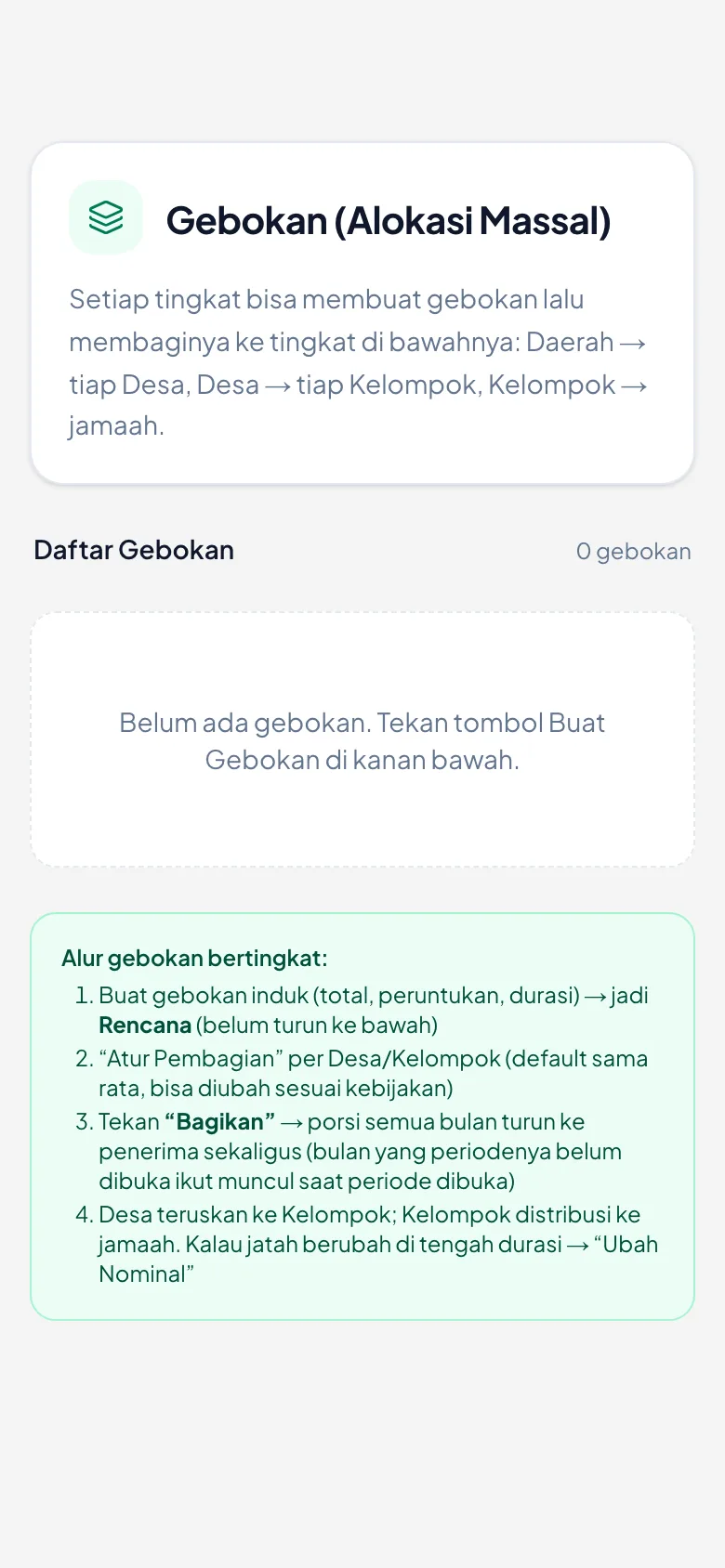 Dilihat dari tingkat Daerah, sebelum ada pembagian dibuat.