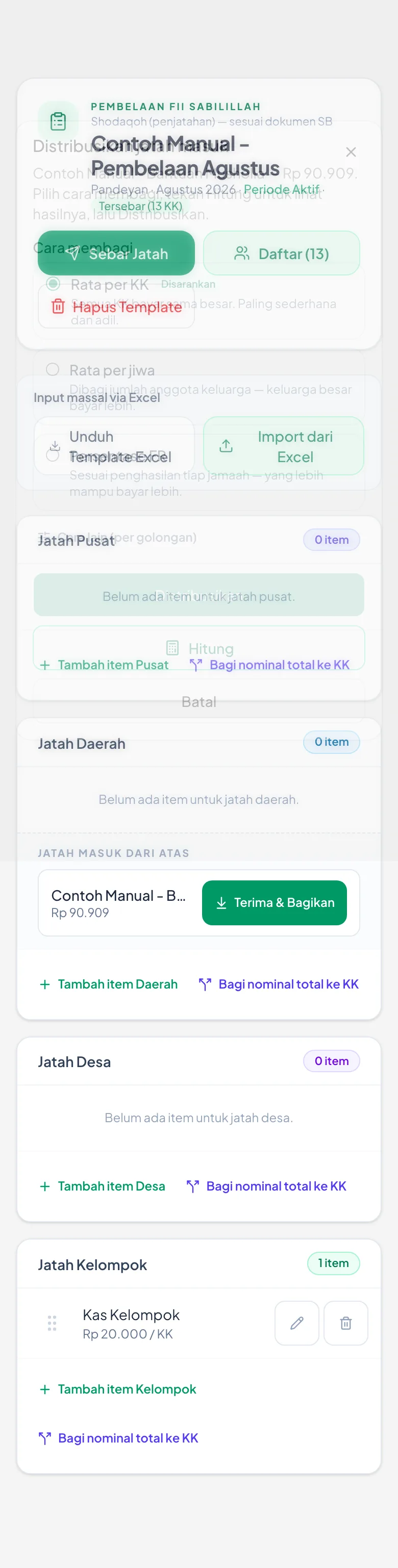 Pembagian per golongan ada di balik Cara lain, supaya pilihan pertama tidak ramai.