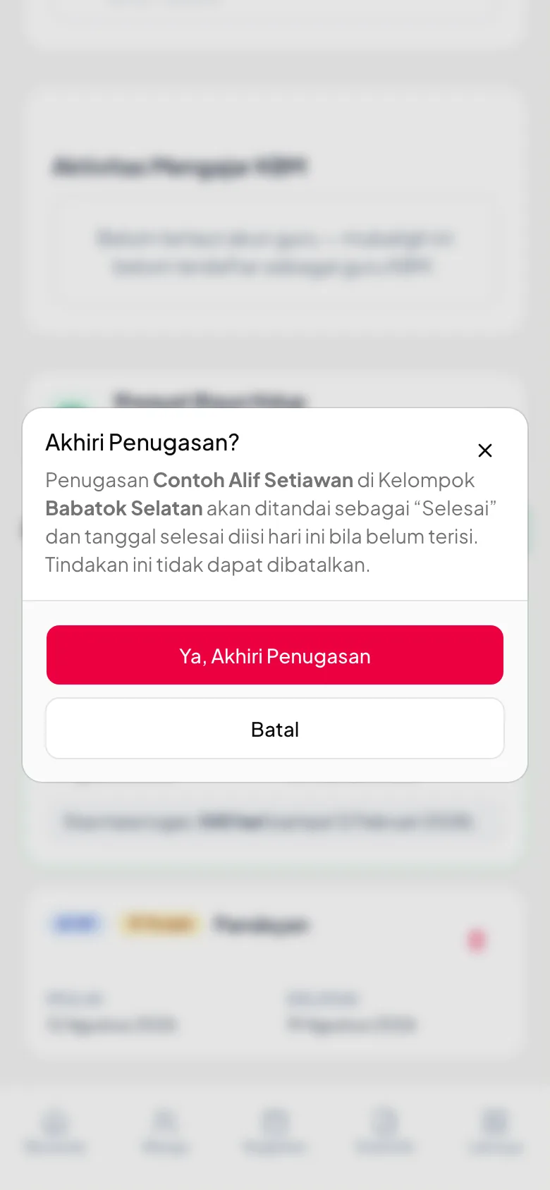 Aplikasi meminta konfirmasi lebih dulu.
