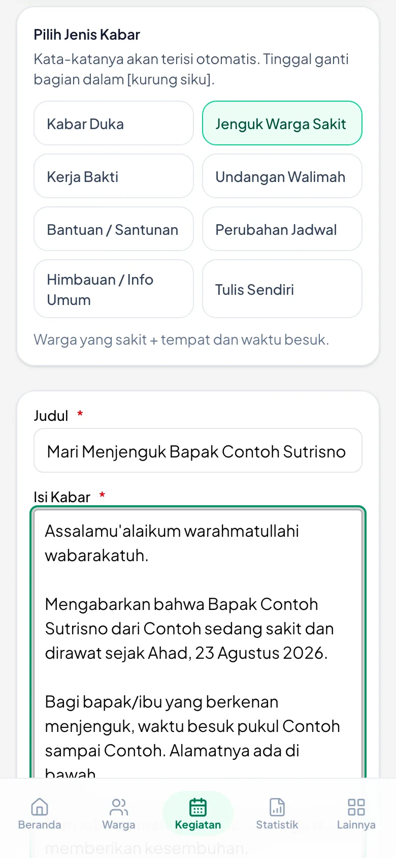 Tidak boleh ada satu pun kurung siku tersisa.